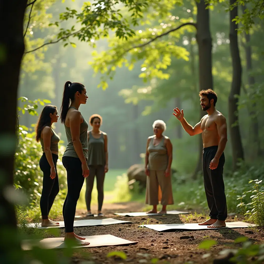 Mujer estirando su espalda en una máquina de pilates.